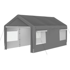 10X20 carport grey