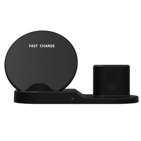 Compatible with Apple , 3-in-1 Wireless Charger (Option: Black EU Plug-1pcs)