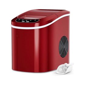 Household Mini Portable Countertop Ice Maker (Color: Red)