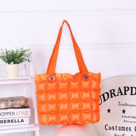 Clarissa Inflatable Tote Purse (Color: Orange)