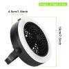 Portable Camping LED Fan 2 in 1 Outdoor Battery/USB Operated Hanging Hook Camping Hiking Travel Lantern Cooling Fan